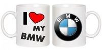 Печать на кружке, я люблю BMW